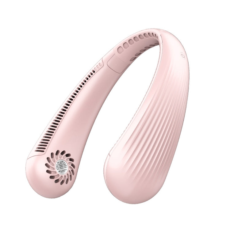 Lazy Hanging Neck Fan Bladeless Silent Sports Fan,Model: T36 Pink 3000 mAh