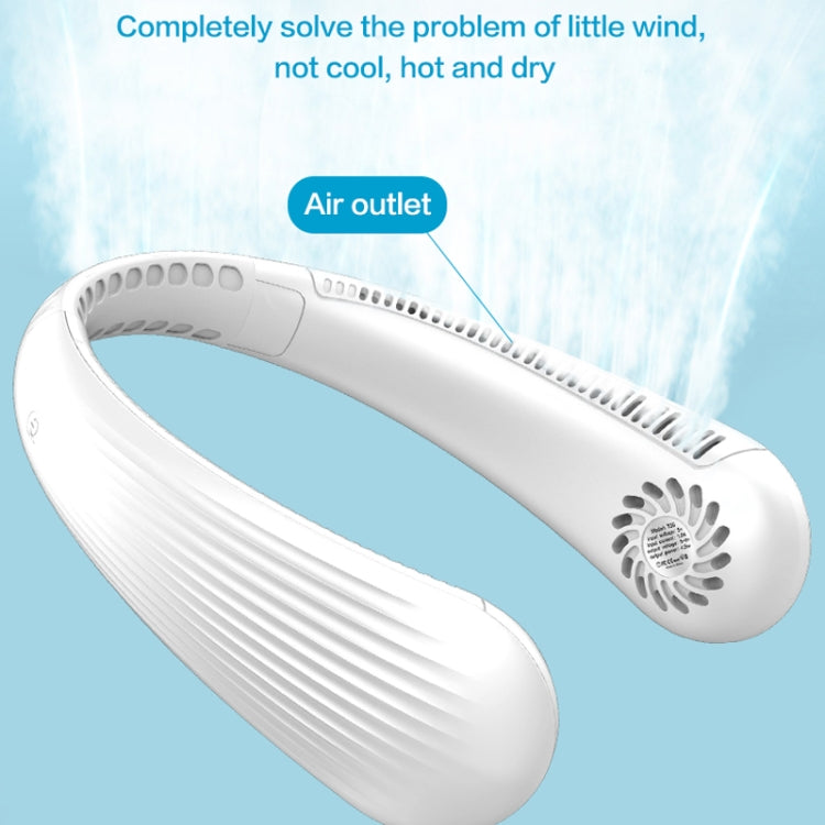 Lazy Hanging Neck Fan Bladeless Silent Sports Fan,Model: T36 Pink 3000 mAh