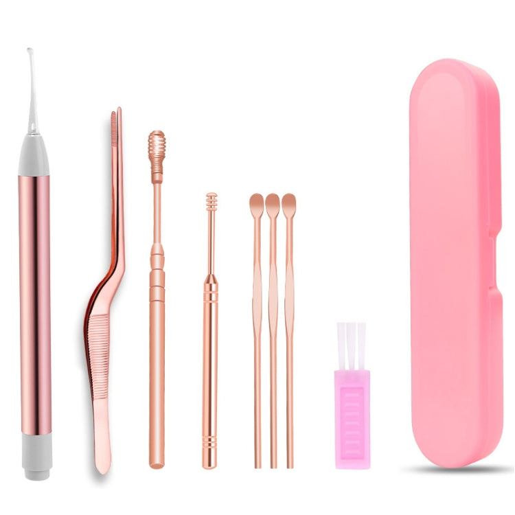Stainless Steel Ear Picking Tool Set, Quality: 6 PCS/Set+Ear Spoon+Ear Clip