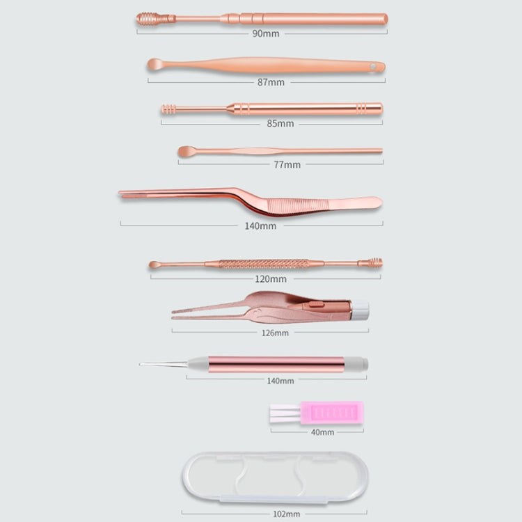 Stainless Steel Ear Picking Tool Set, Quality: 6 PCS/Set+Ear Spoon+Ear Clip