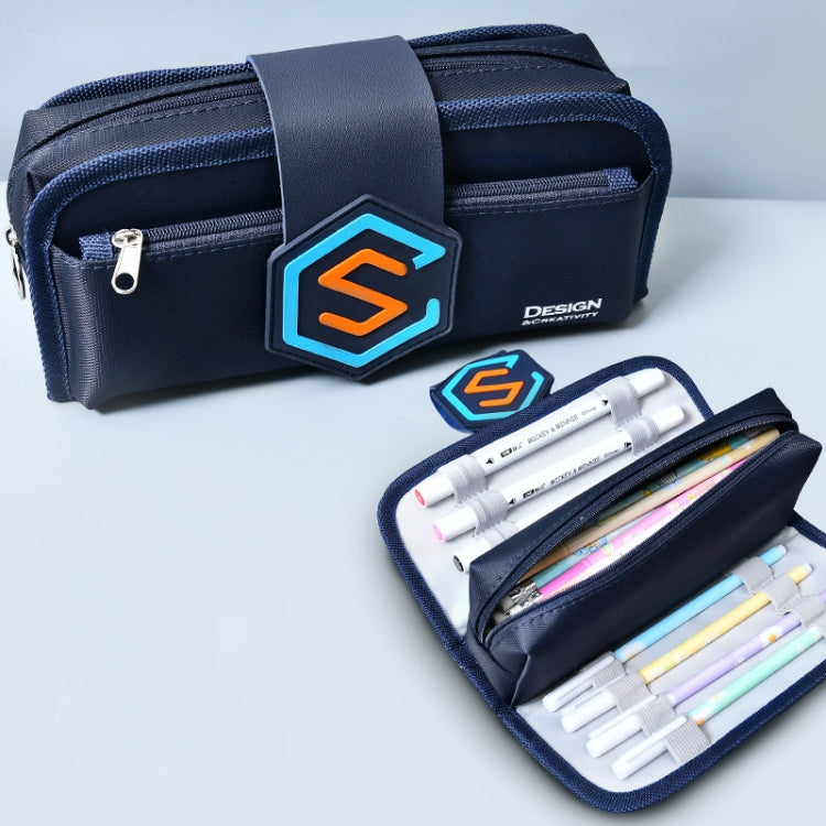 Detachable Simple Canvas Pencil Case Large Capacity Pencil Bag
