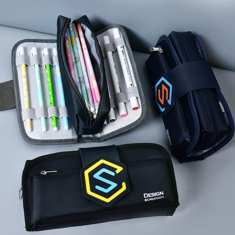 Detachable Simple Canvas Pencil Case Large Capacity Pencil Bag