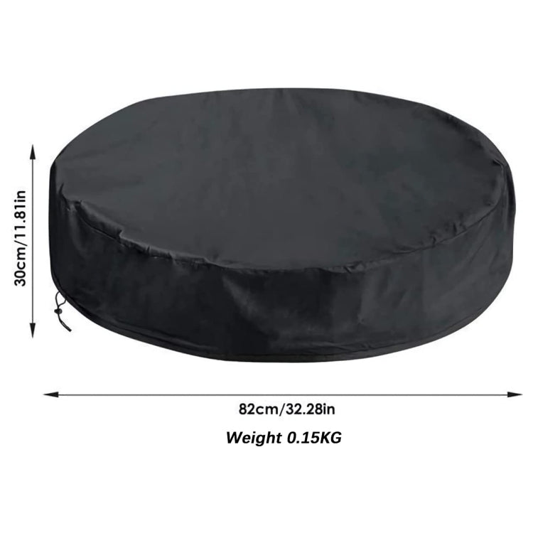 Foldable Round Sunscreen Dustproof Swimming Pool Cover, Specification: Black+Silver 82x30cm