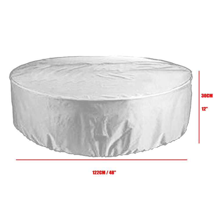 Foldable Round Sunscreen Dustproof Swimming Pool Cover, Specification: Silver+Black 122x30cm