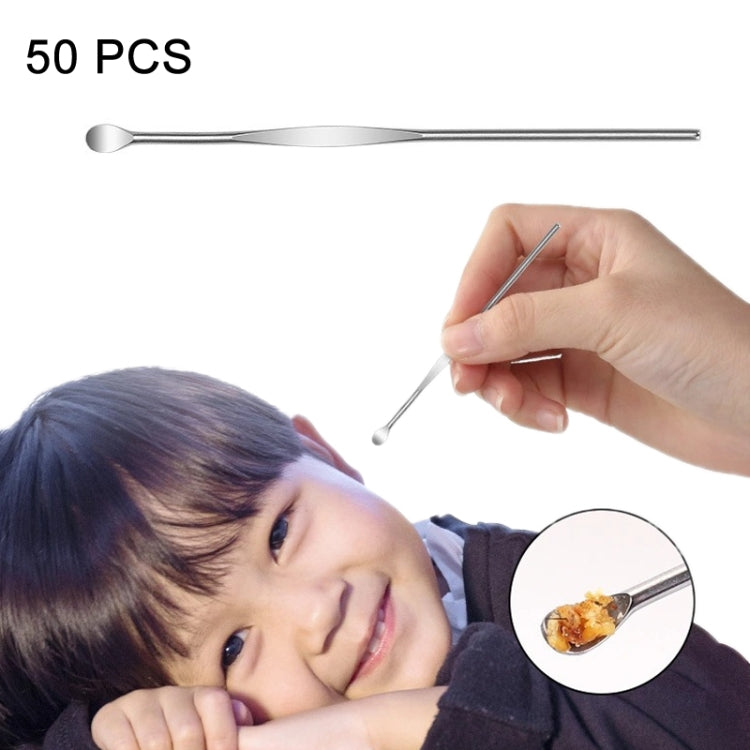 50 PCS Stainless Steel Ear Scoop Ear Picking Tool(79x4mm)