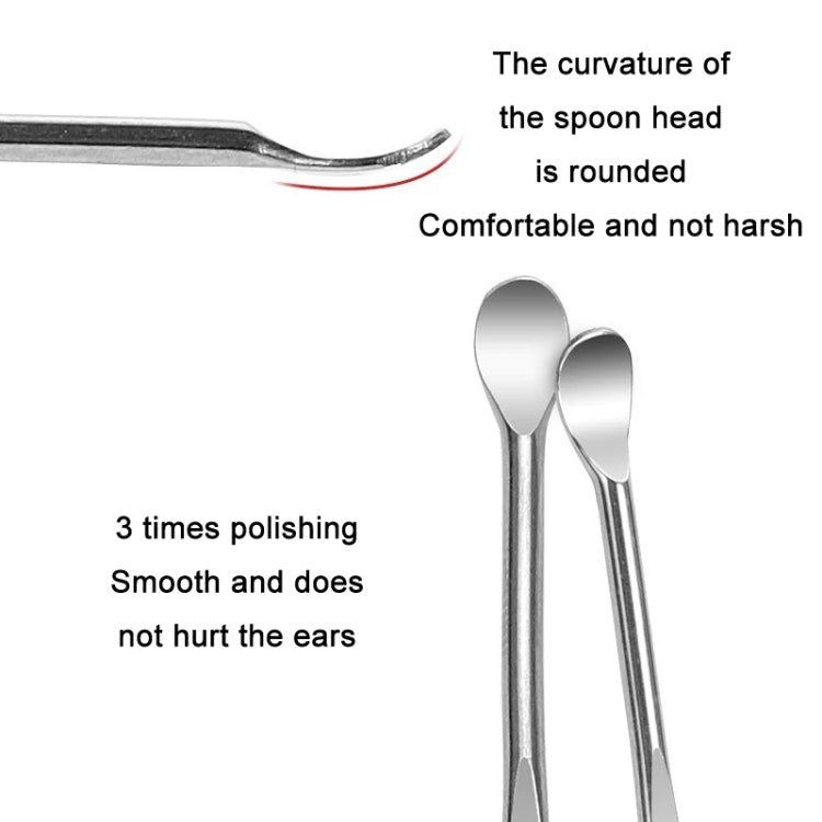 50 PCS Stainless Steel Ear Scoop Ear Picking Tool(79x4mm)