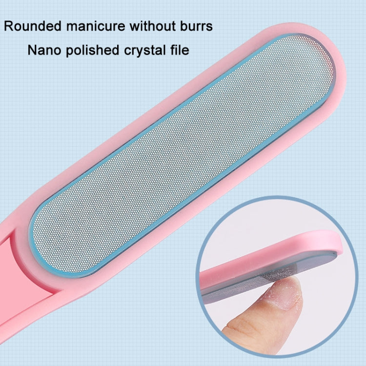3 PCS Grinding Polishing Nano Glass Nail Grinder, Specification: Single Side Pink