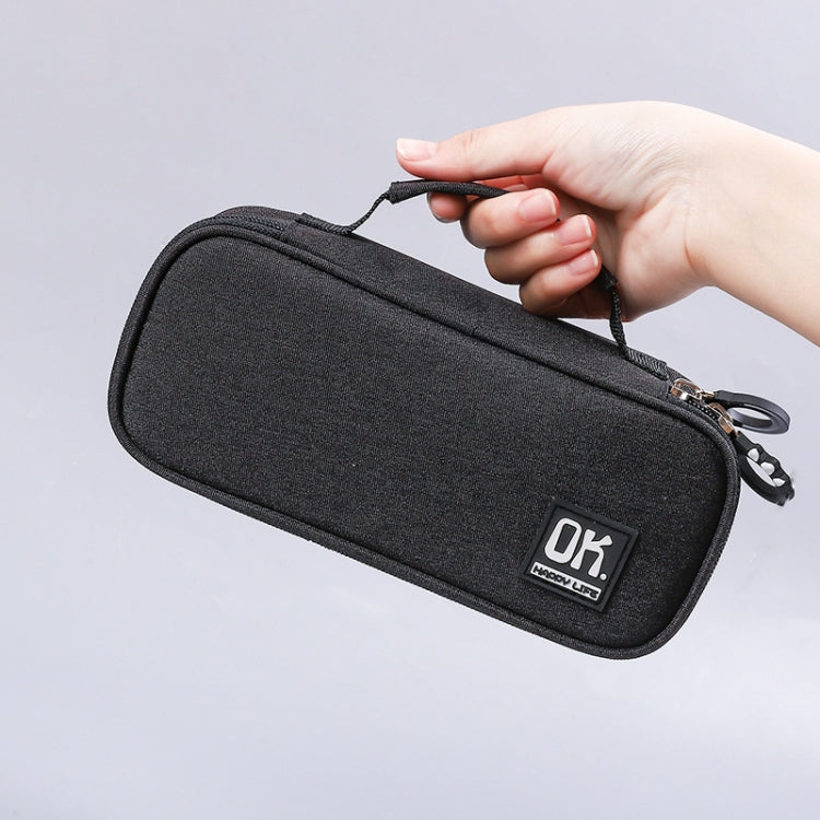Multifunctional Pencil Case Built-in Writable Whiteboard With 1 Erasable Pen, Color: Black