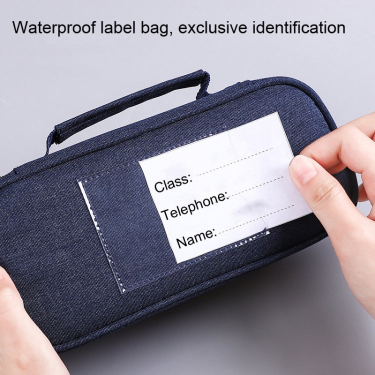 Multifunctional Pencil Case Built-in Writable Whiteboard With 1 Erasable Pen, Color: Navy Blue