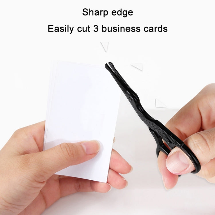 Stainless Steel Round Head Eyebrow Trimming Nose Hair Scissors(Cool Black)