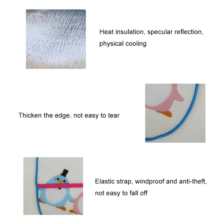 3 PCS Electric Motorcycle Sunscreen Heat Insulation Seat Cover(Silver)