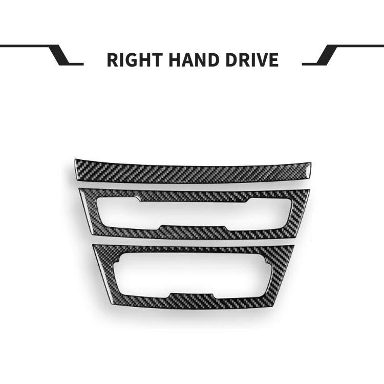 For BMW X1 F48/X2 F39 3pcs /Set Right-Hand Drive Radio + Air Conditioning Panel Sticker - Black