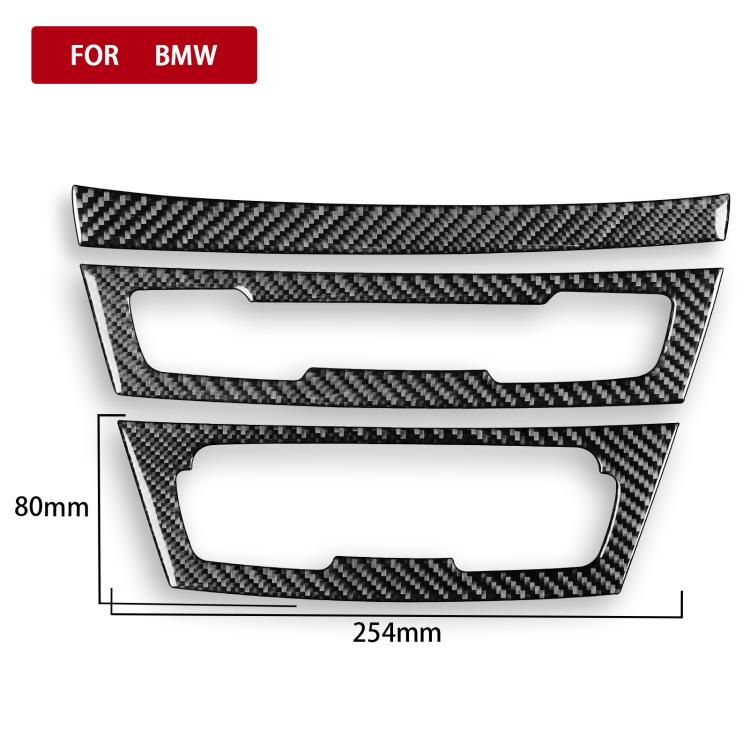 For BMW X1 F48/X2 F39 3pcs /Set Right-Hand Drive Radio + Air Conditioning Panel Sticker - Black