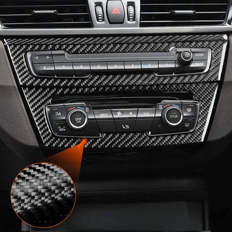 For BMW X1 F48/X2 F39 3pcs /Set Right-Hand Drive Radio + Air Conditioning Panel Sticker - Black