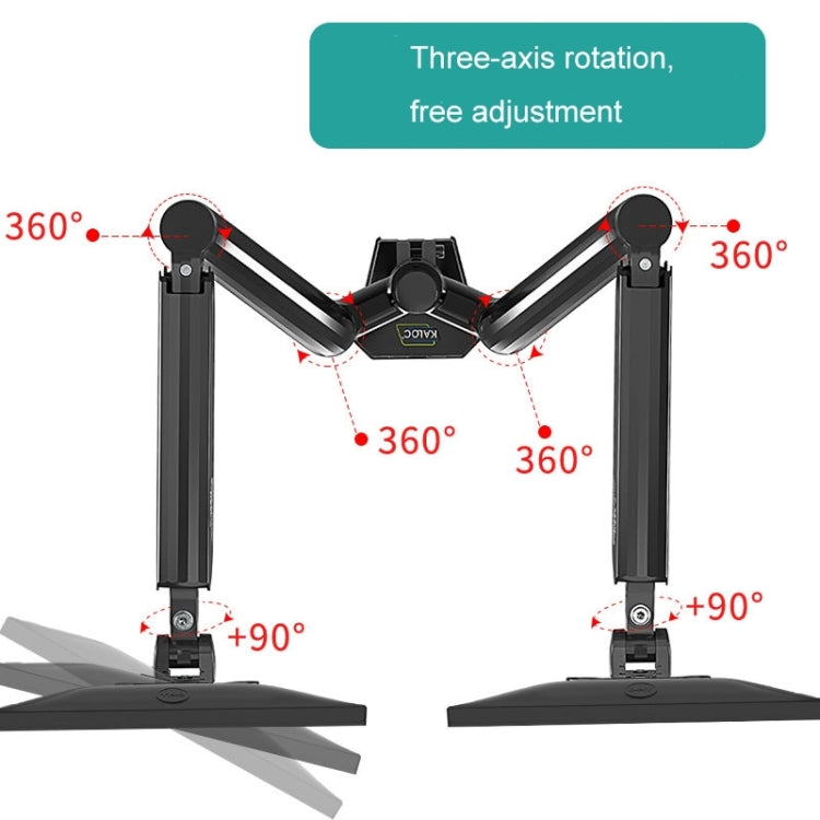 KALOC Computer Monitor Desktop Double Screen Air Pressure Lifting Bracket