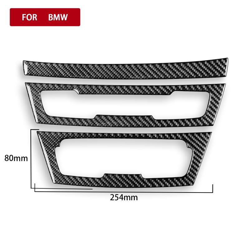 For BMW X1 F48/X2 F39 3pcs /Set Left-Hand Drive Radio + Air Conditioning Panel Sticker - Black