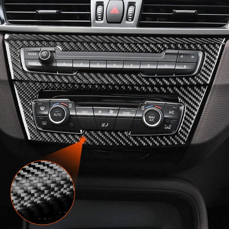 For BMW X1 F48/X2 F39 3pcs /Set Left-Hand Drive Radio + Air Conditioning Panel Sticker - Black