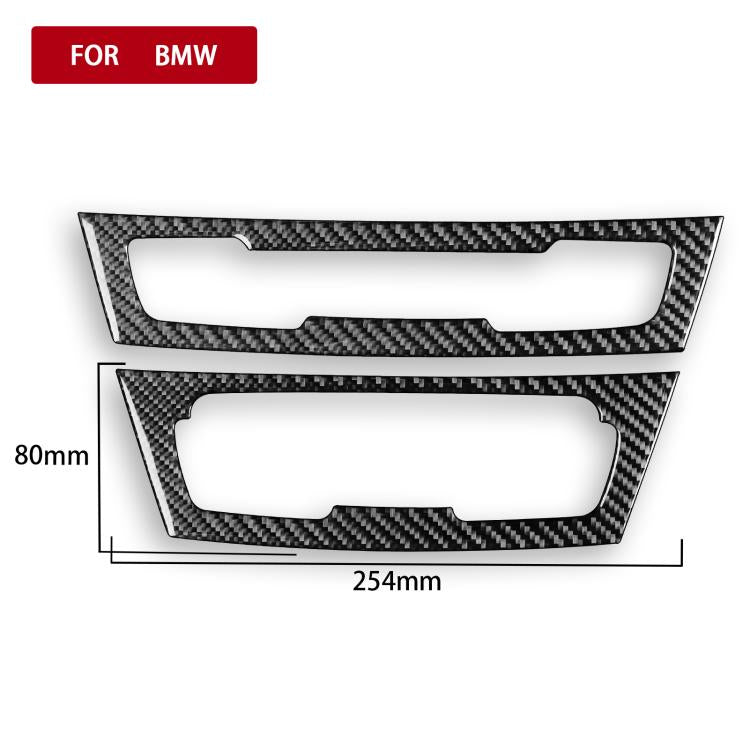 For BMW X1 F48/X2 F39 2pcs /Set Radio + Air Conditioning Panel Sticker - Black