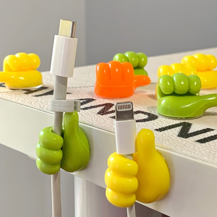 10 PCS Non-punching And Non-marking Adhesive Thumb Hook Cable Organizer