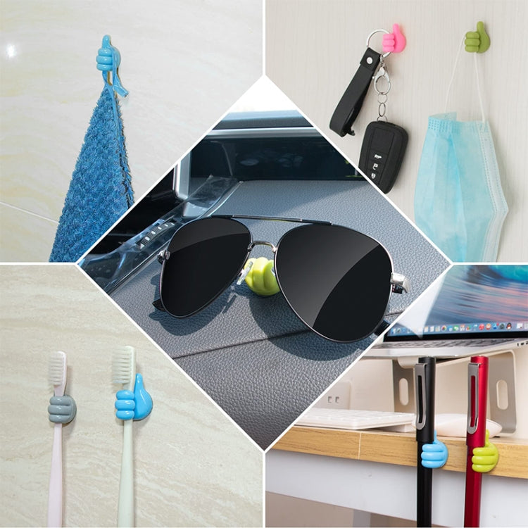 10 PCS Non-punching And Non-marking Adhesive Thumb Hook Cable Organizer