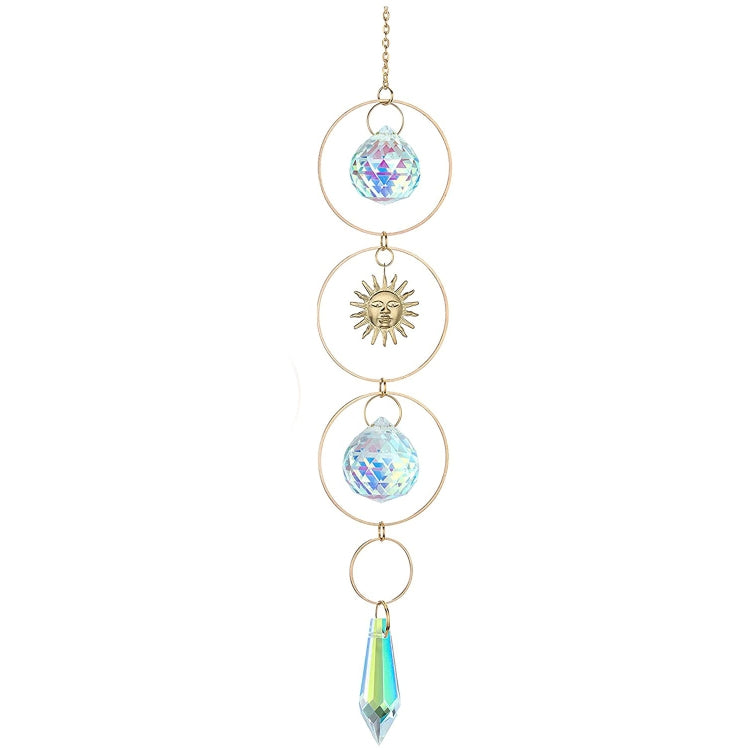 5 PCS Sun Star Moon Garden Crystal Ornament