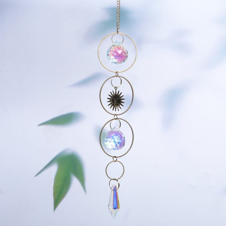5 PCS Sun Star Moon Garden Crystal Ornament