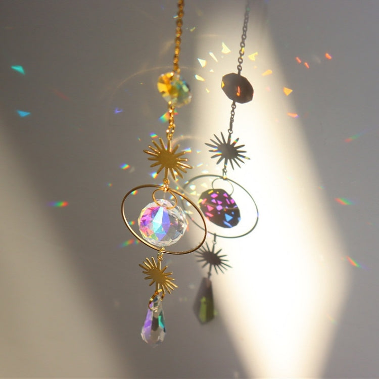 5 PCS Sun Star Moon Garden Crystal Ornament