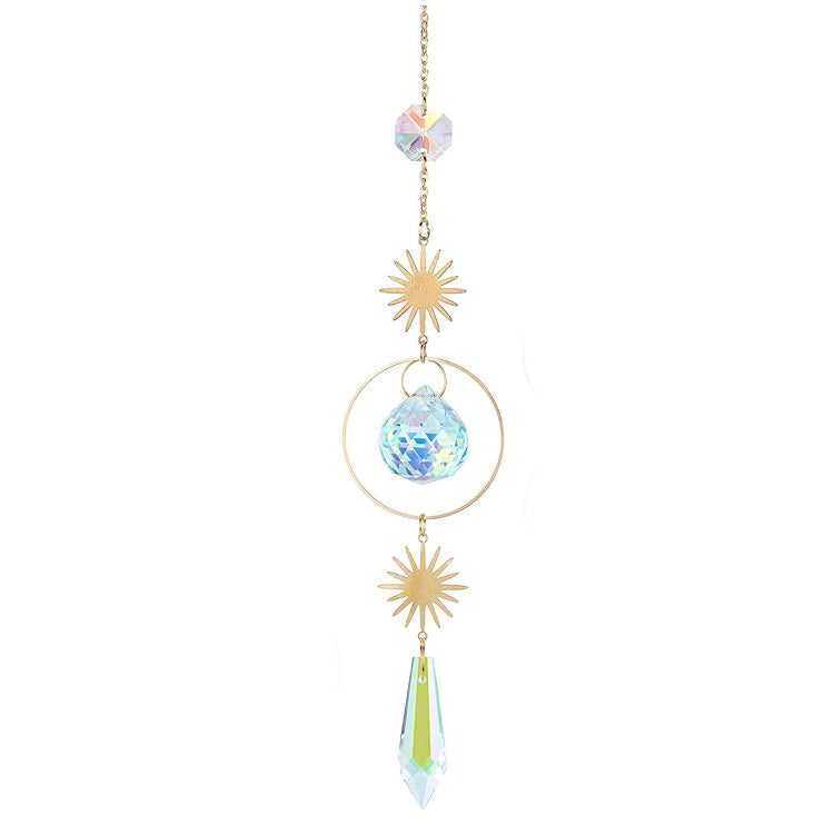 5 PCS Sun Star Moon Garden Crystal Ornament