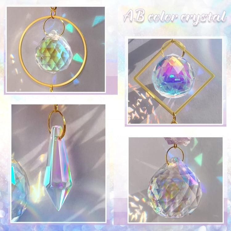 5 PCS Sun Star Moon Garden Crystal Ornament