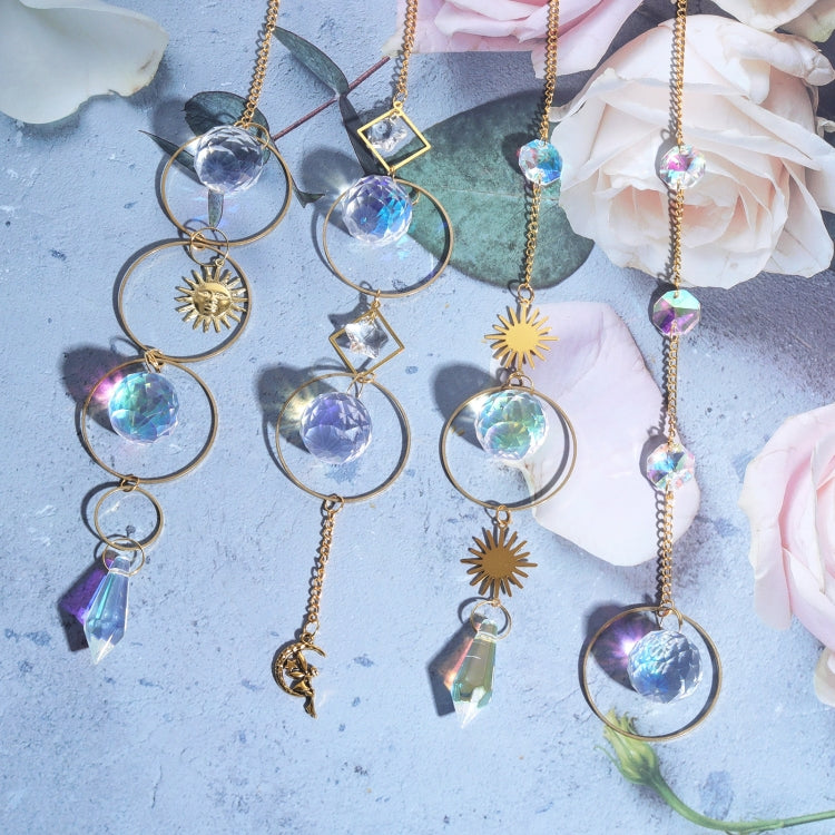5 PCS Sun Star Moon Garden Crystal Ornament