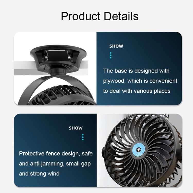 USB Charging Desktop Clip Style Cooling Fan, Spec: Spray (Blue)