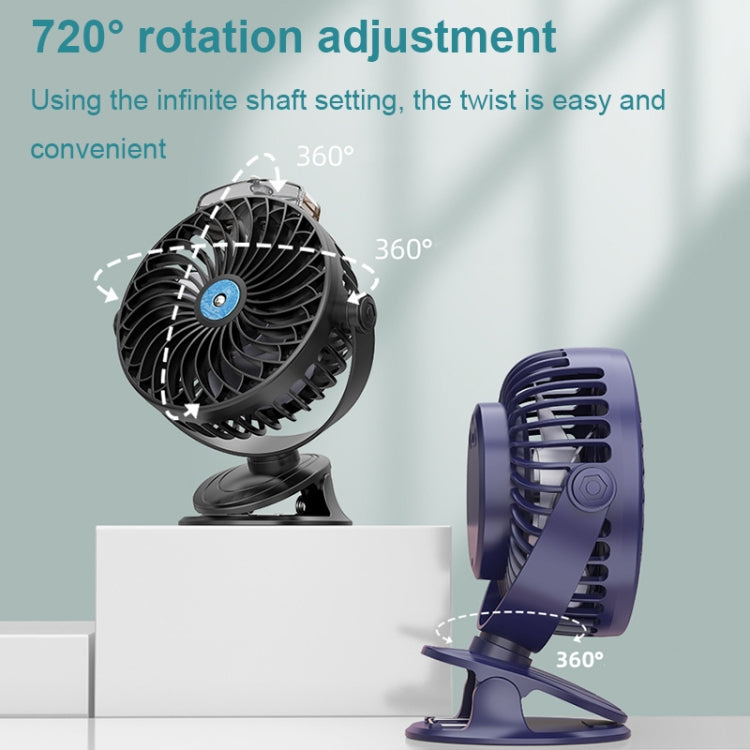 USB Charging Desktop Clip Style Cooling Fan, Spec: Regular (Blue)
