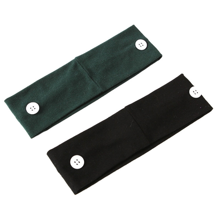 3 PCS Stretch Button Yoga Headband Can Hang Mask