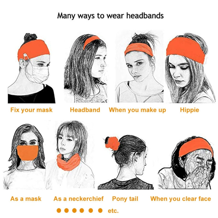 3 PCS Stretch Button Yoga Headband Can Hang Mask