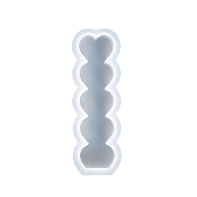 2 PCS D2111-1 DIY Drop Mold Heart Candle Silicone Mold