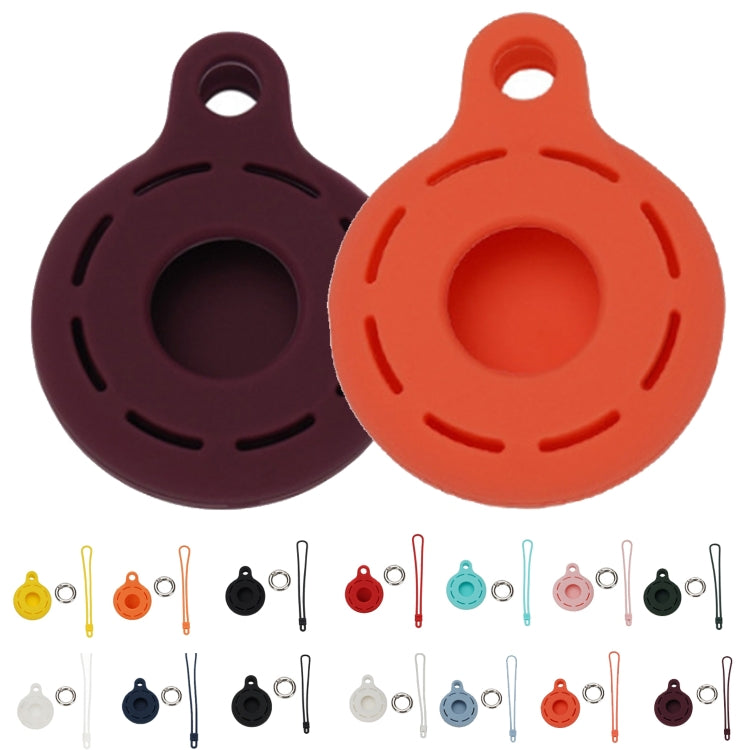 For Airtag Tracking Anti-Lost Locator Silicone Case, Color: Black