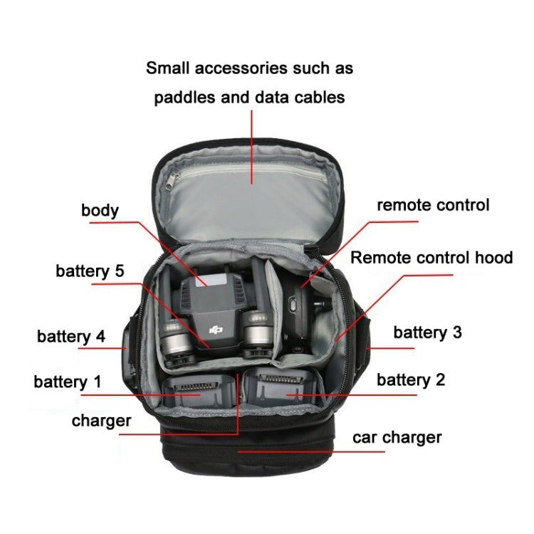 Drone Portable Storage Shoulder Bag For DJI Mavic Mini 3 PRO/Air2s(Black)