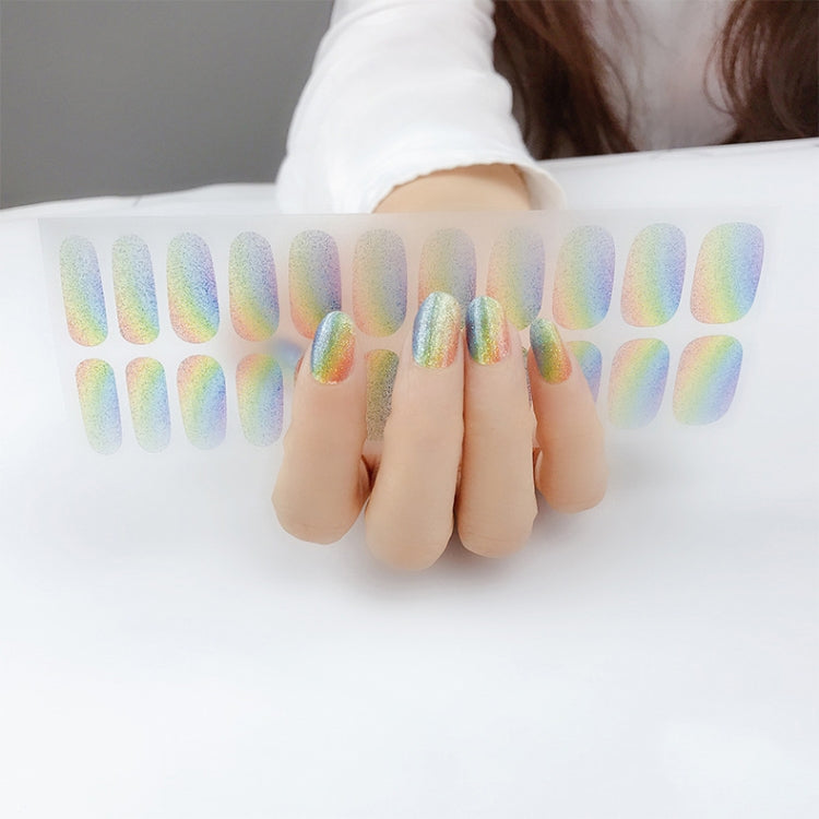 22 Fingers Shiny Onion Powder Starry Waterproof Nail Sticker
