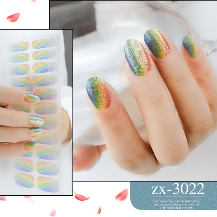 22 Fingers Shiny Onion Powder Starry Waterproof Nail Sticker