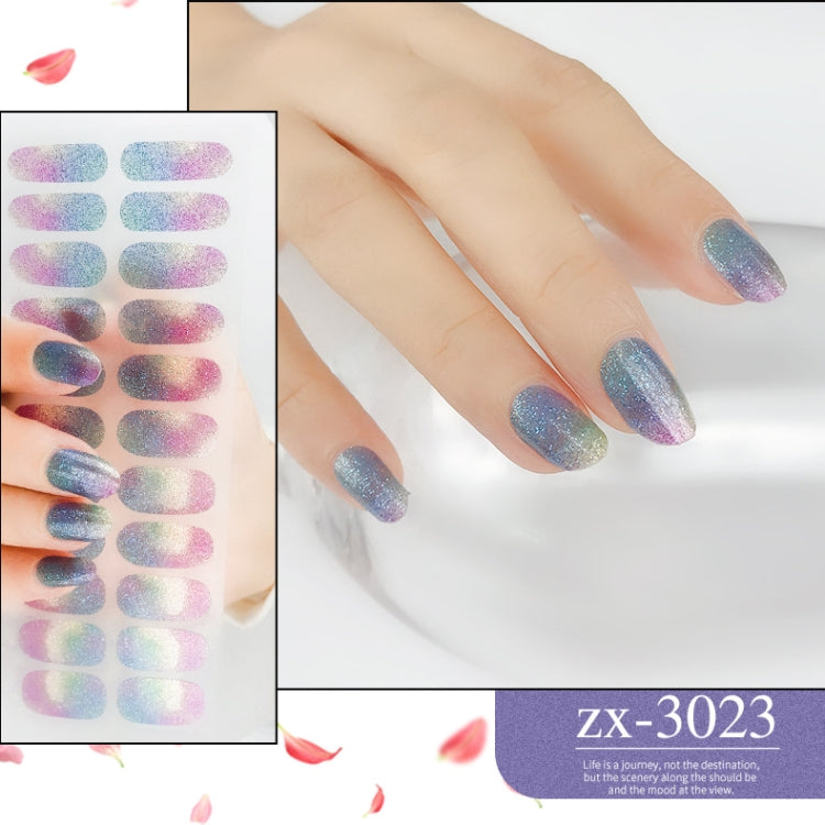 22 Fingers Shiny Onion Powder Starry Waterproof Nail Sticker