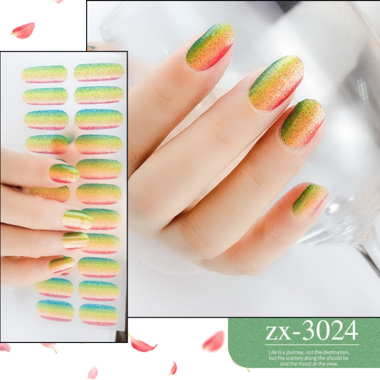 22 Fingers Shiny Onion Powder Starry Waterproof Nail Sticker