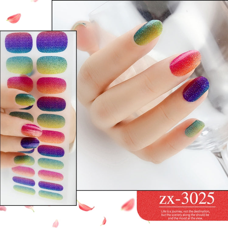 22 Fingers Shiny Onion Powder Starry Waterproof Nail Sticker