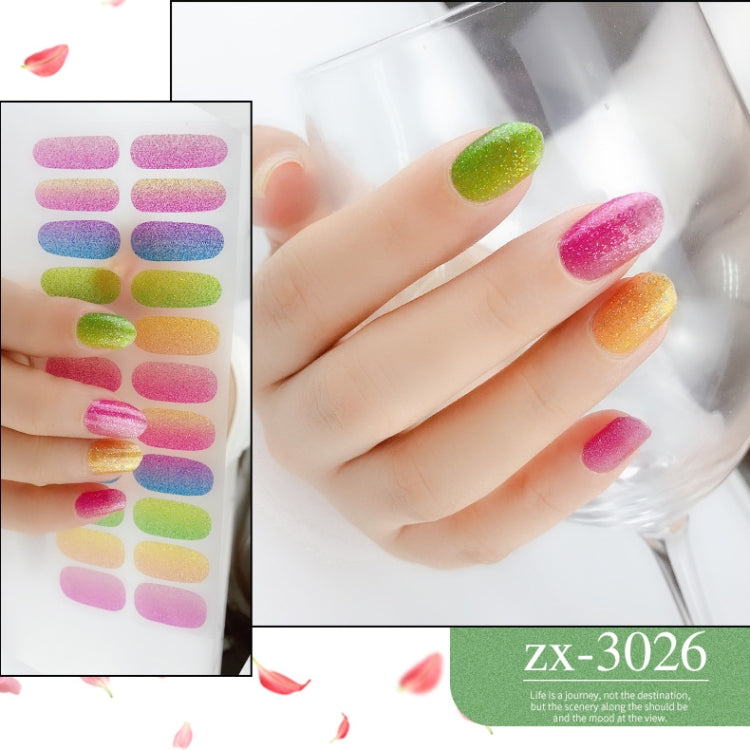 22 Fingers Shiny Onion Powder Starry Waterproof Nail Sticker
