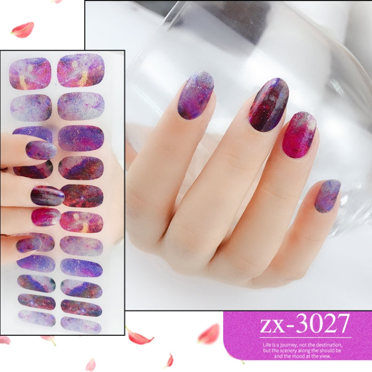 22 Fingers Shiny Onion Powder Starry Waterproof Nail Sticker