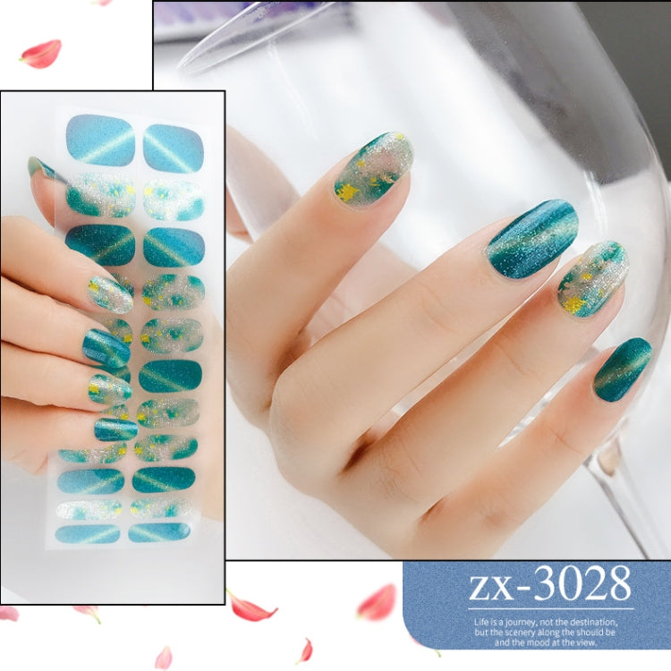22 Fingers Shiny Onion Powder Starry Waterproof Nail Sticker