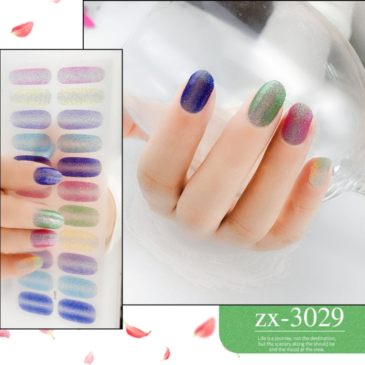 22 Fingers Shiny Onion Powder Starry Waterproof Nail Sticker