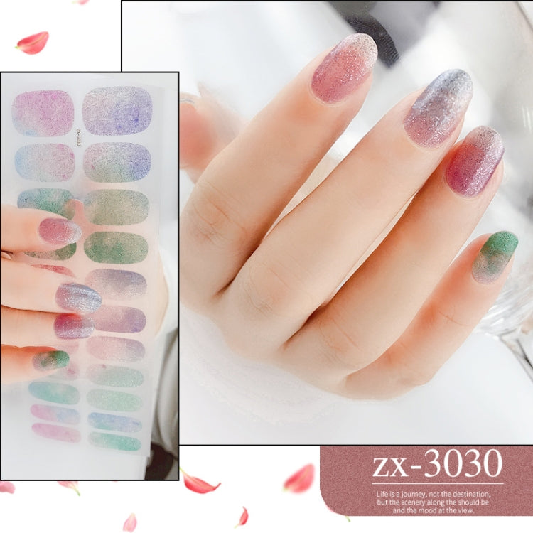 22 Fingers Shiny Onion Powder Starry Waterproof Nail Sticker