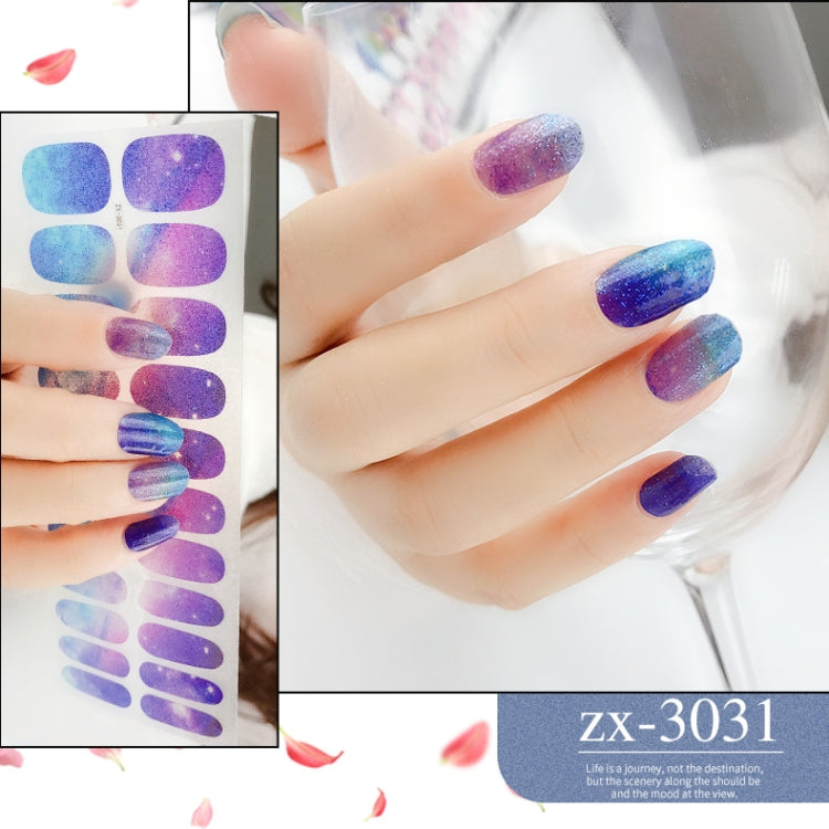 22 Fingers Shiny Onion Powder Starry Waterproof Nail Sticker