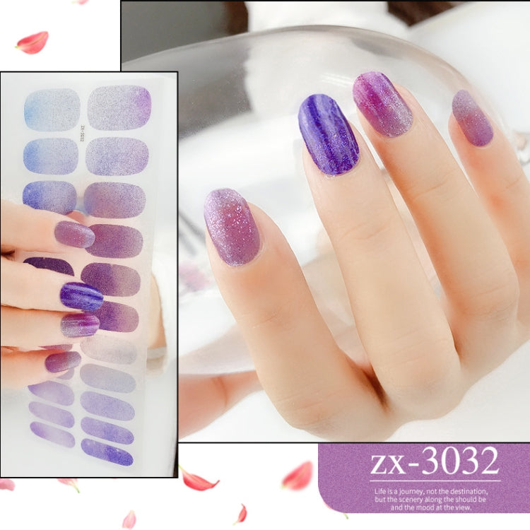 22 Fingers Shiny Onion Powder Starry Waterproof Nail Sticker
