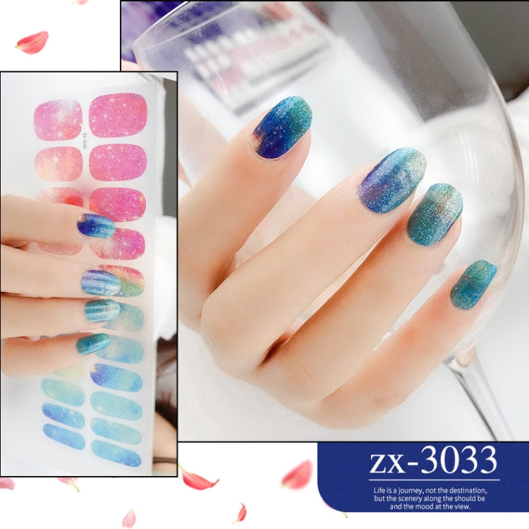 22 Fingers Shiny Onion Powder Starry Waterproof Nail Sticker